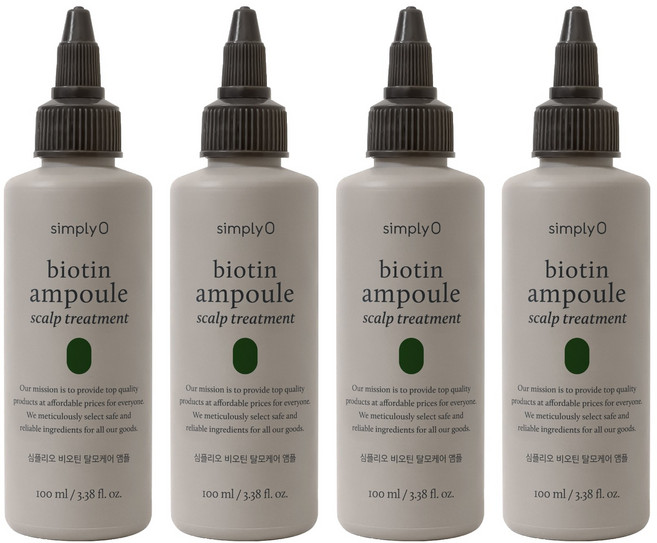 심플리오 비오틴 탈모케어 헤어앰플, 4개, 100ml