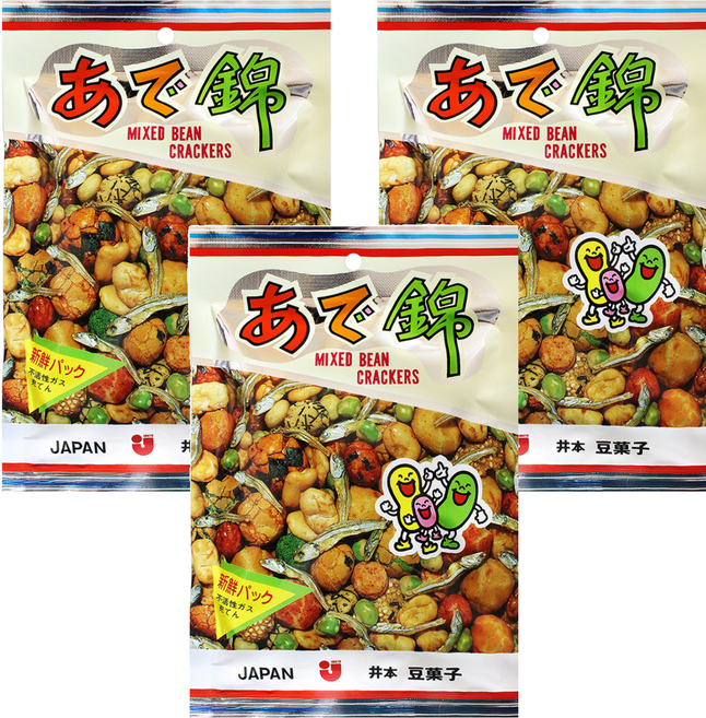 井本豆菓 魚干什錦豆果子, 100g, 3包