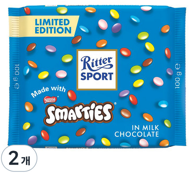 Ritter Sport Smarty's 牛奶巧克力, 100g, 2個