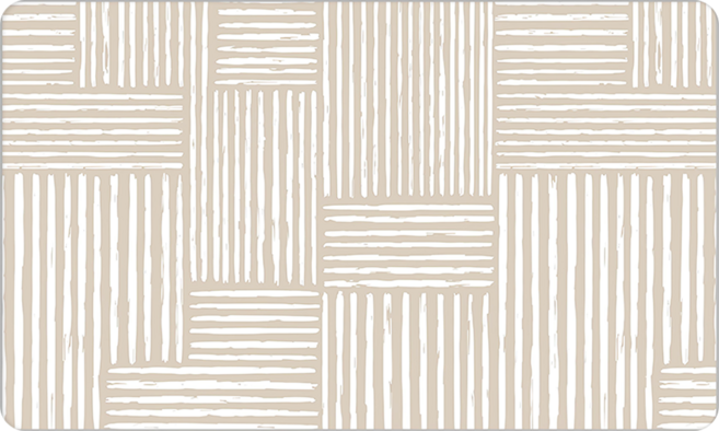 PVC防油防水皮革地墊 短款(45 x 75cm) 編織條紋 米色, 1個