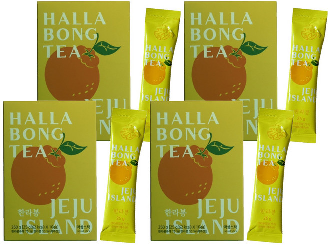 제주담움 한라봉 과일차 스틱, 250g, 10개입, 4개
