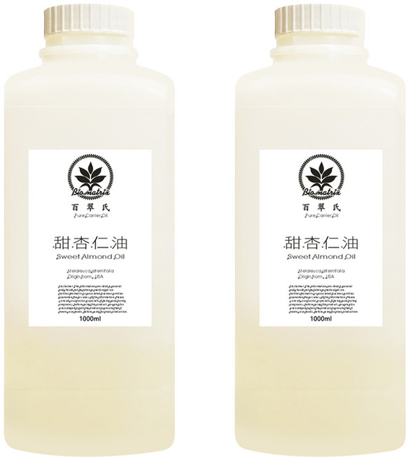 Bio-matrix 百翠氏 冷壓甜杏仁油 大容量 深層滋潤 改善乾燥 適用各種膚質, 2瓶, 1L