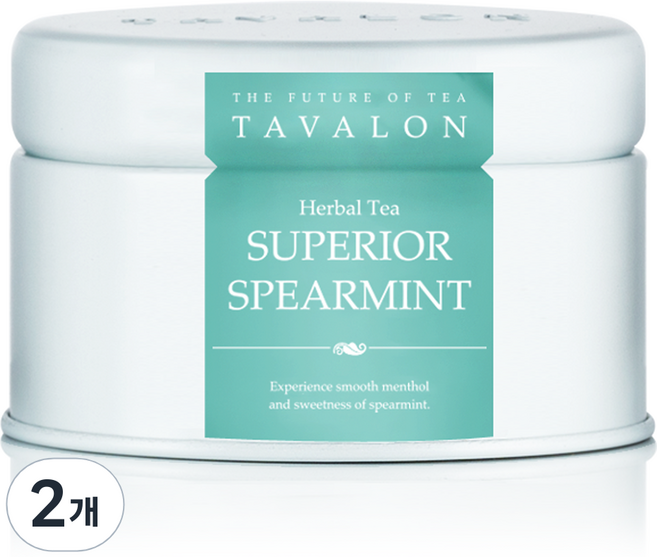 타바론 슈페리어 스피어민트 허브차 틴 케이스 미디움, 20g, 2개, 1개입