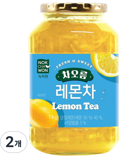 NOKCHAWON 綠茶園 Chaoreum 檸檬茶, 1kg, 2個, 1入