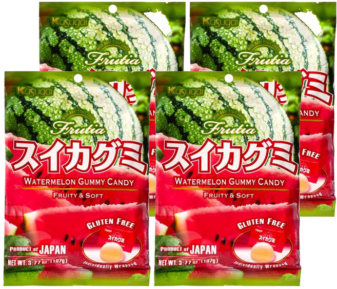 카수가이 수박 구미 젤리, 107g, 4개