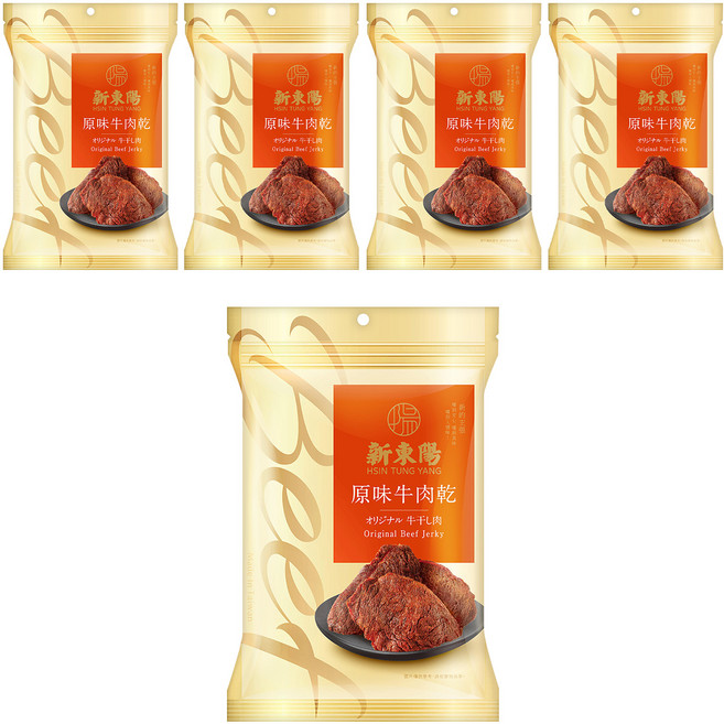 新東陽 原味牛肉乾, 90g, 5包