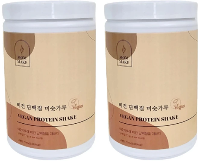 맘메이크 비건 단백질 미숫가루 쉐이크, 500g, 2개 - 쿠팡
