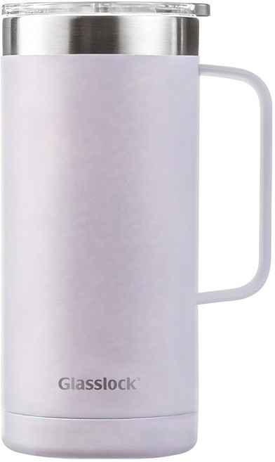 글라스락 플레인 머그 텀블러, 라벤더, 500ml, 1개