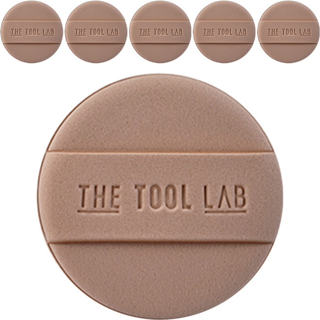 더툴랩 롱래스팅 텐션 퍼프 촉촉 라운드, 모카, 6개