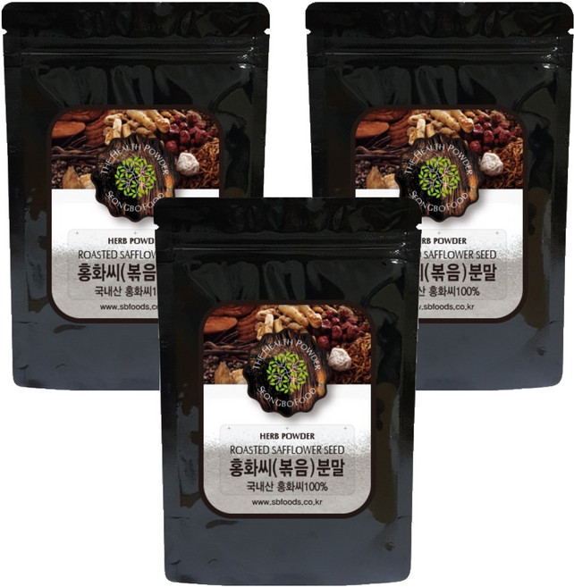 성보식품 국내산 홍화씨 볶음 분말, 150g, 3개