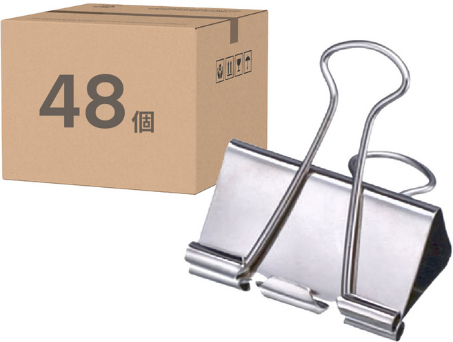 OTO 歐迪奧文具 多功能強力長尾夾 銀色, 32mm, 48個, 1組