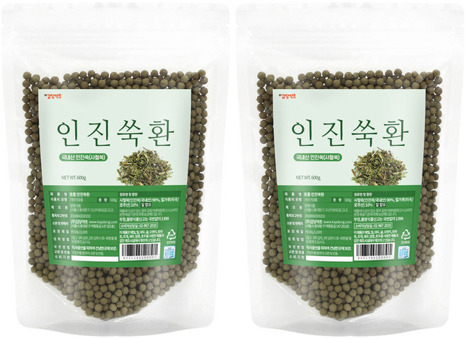 갑당약초 인진쑥환, 600g, 2개