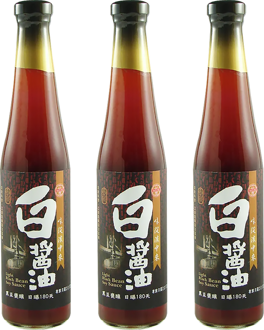 大同醬油 大同壺底白醬油, 400ml, 3瓶