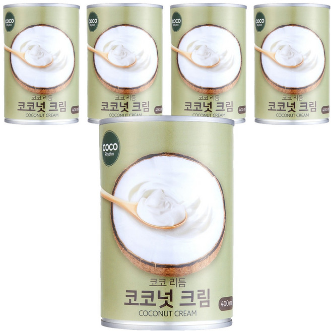 코코리듬 코코넛 크림, 5개, 400ml