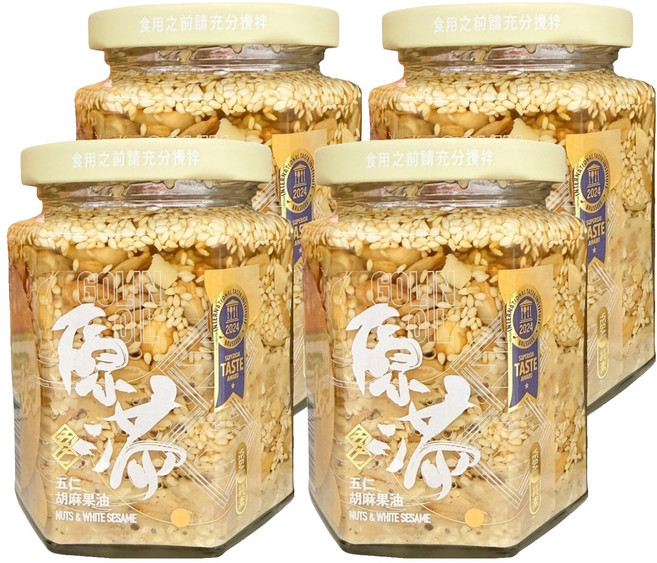 ZEXIN 摯心五仁胡麻果油 全素, 250g, 4罐