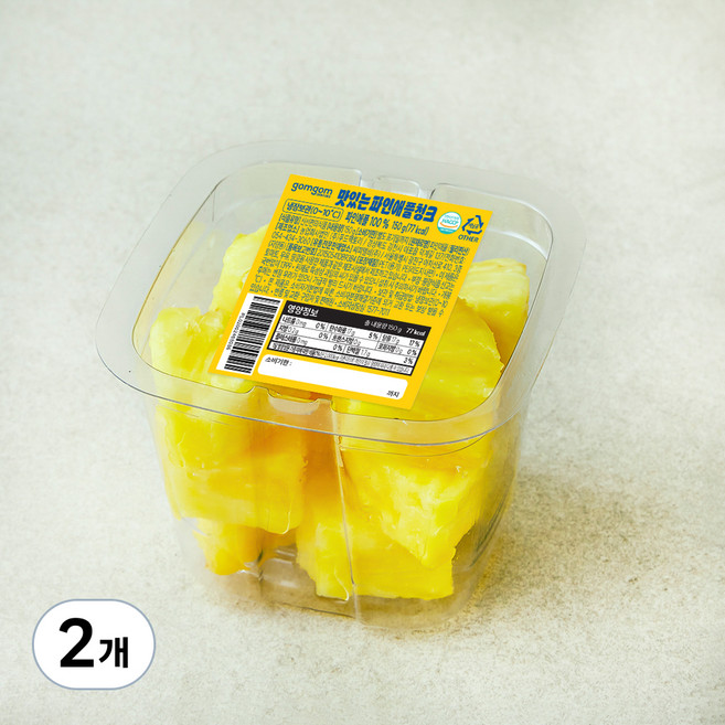 곰곰 맛있는 파인애플 청크, 150g, 2개