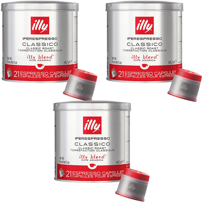 일리 클래식 로스트 클라시코 캡슐커피, 6.7g, 21개입, 3개