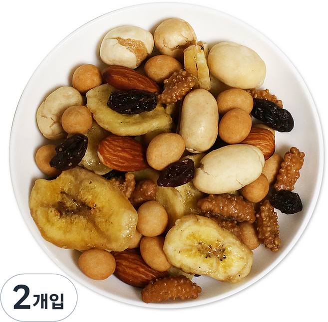 웰넛 자연두레 너츠하임 믹스넛 레드 지퍼백, 500g, 2개