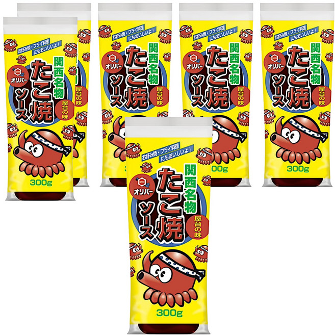 올리버 간사이 명물 타코야끼 소스, 300g, 6개
