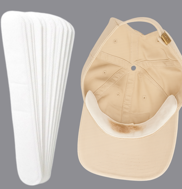 테라오르 모자 오염 방지 패드 캡가드 10매, 화이트, 1개