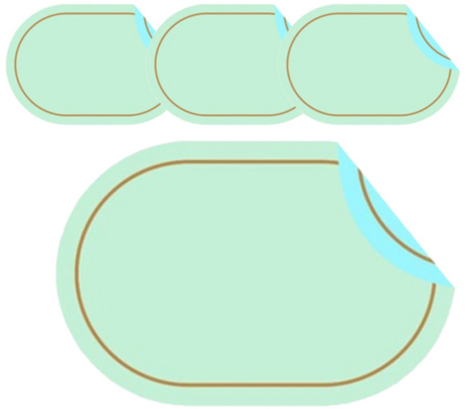 블럭마트 방수 식탁 테이블 양면 가죽 매트, TYPE9, 4개, 45cm x 30cm x 두께 1.8cm