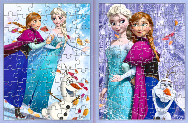 古部 拼圖 迪士尼公主 3歲以上, 冰雪奇緣 藍色, 1盒, 40片