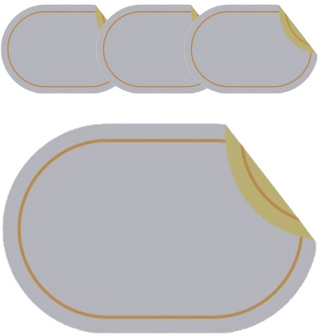 블럭마트 방수 식탁 테이블 양면 가죽 매트, TYPE4, 4개, 45cm x 30cm x 두께 1.8cm