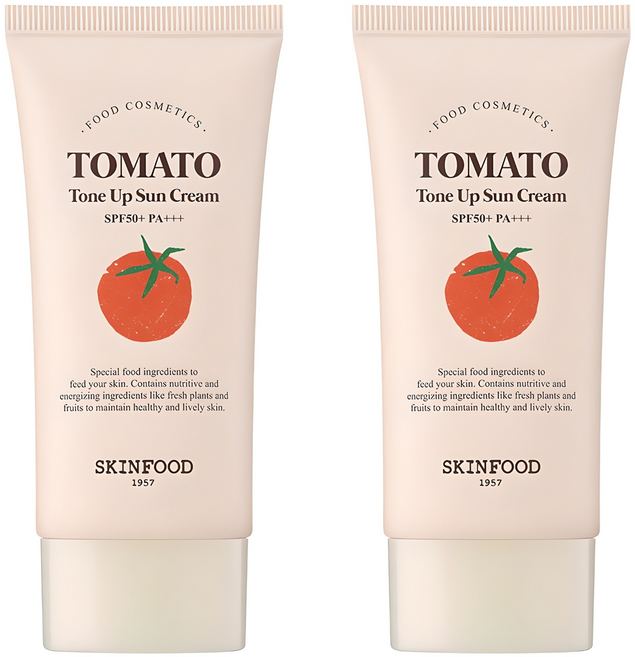 스킨푸드 토마토 톤 업 선크림 SPF50+ PA+++, 50ml, 2개