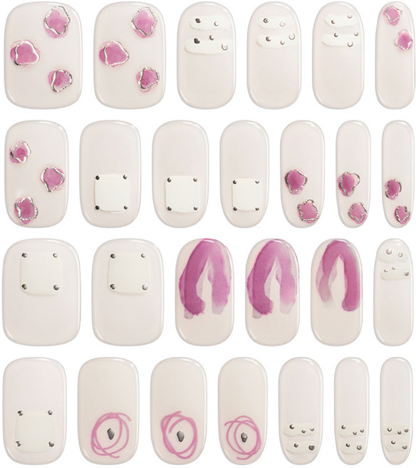 젤라또팩토리 솔라젤 네일팁 세트, 플럼, 1개