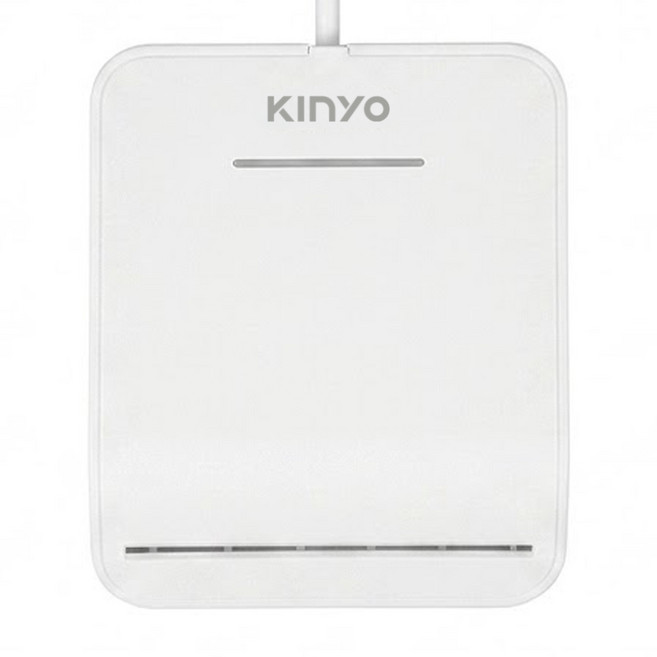 Kinyo 晶片讀卡機 63 x 17 x 78mm 線長1.6m, KCR-6156, 白色, 1個