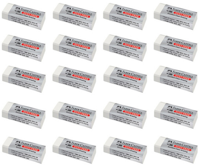 파버카스텔 더스트프리 지우개 대 187123, 화이트, 20개