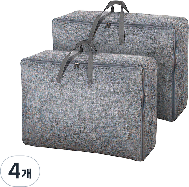 코멧 홈 방수 이불 케이스 특대형 70 x 50 x 28 cm, 그레이, 4개