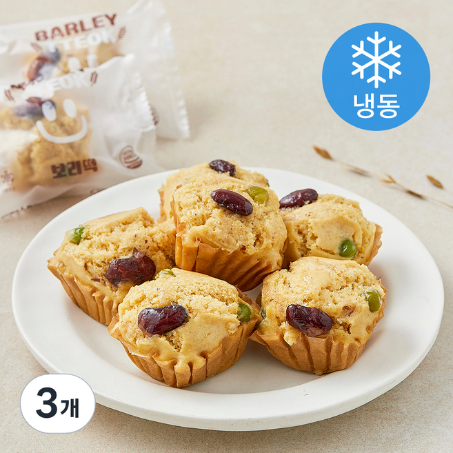 웰빙마루 국내산 보리 매실 보리떡 (냉동), 50g, 3개, 8개입