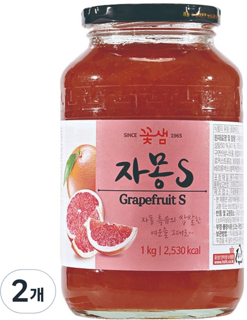 꽃샘 자몽S, 1kg, 1개입, 2개