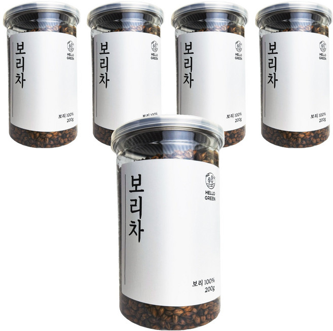 헬로우그린 볶은 보리차, 200g, 5개, 1개입