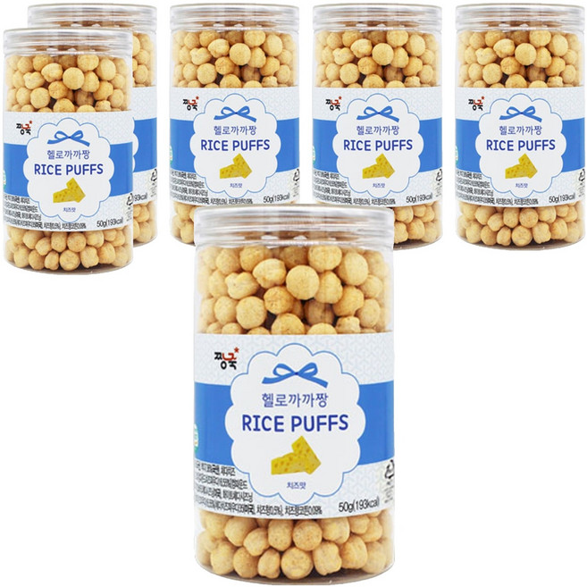 Jjangjuk 風味麥片脆球, 起司口味, 6罐, 50g