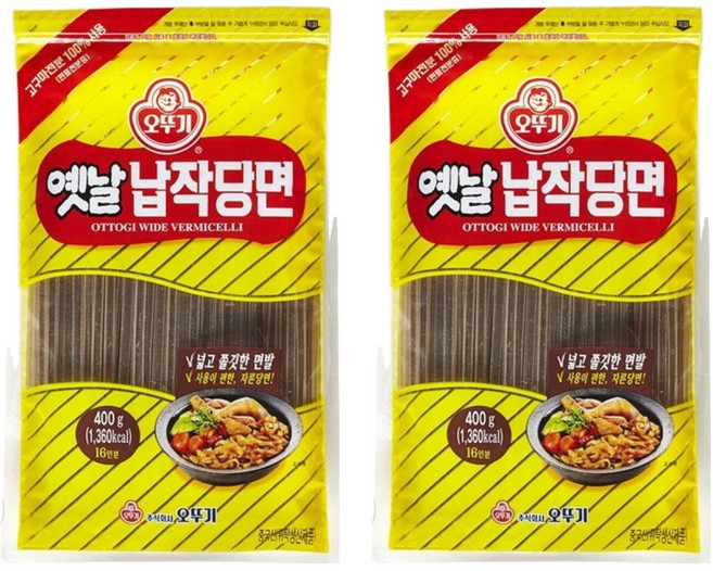 오뚜기옛날 납작당면, 400g, 2개