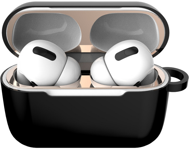 로랜택 에어팟 철가루 방지 부착 스티커 2매입, 에어팟 3세대, 로즈골드, 1세트