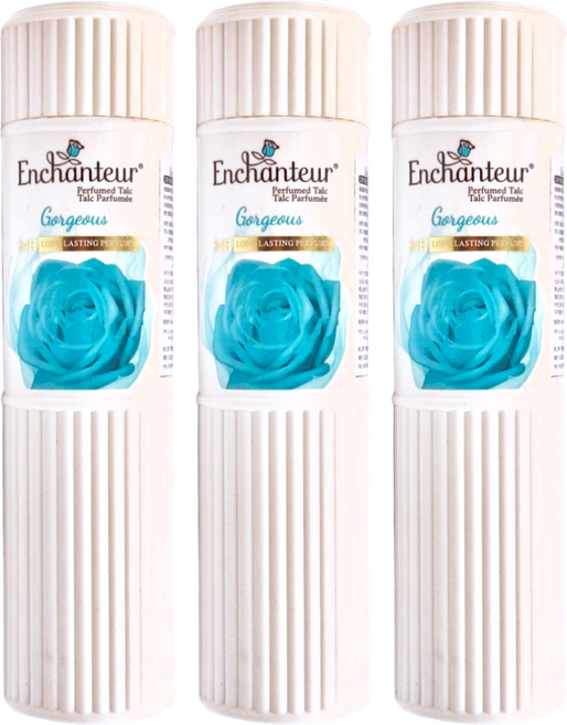 Enchanteur 艾詩 香氛爽身粉 玫瑰晚香玉 藍色, 200g, 3瓶