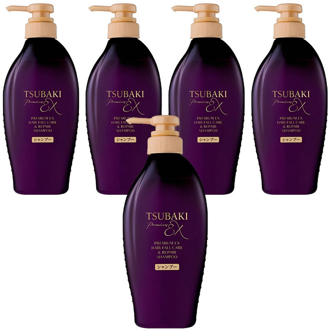 TSUBAKI 思波綺 髮研防斷洗髮乳, 450ml, 5瓶