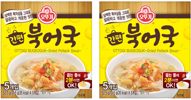 오뚜기 간편 북어국, 52.5g, 2개