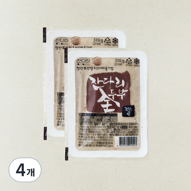 잔다리 전두부 검은콩, 310g, 4개