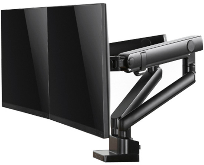 루나랩 듀얼 모니터 암, 블랙, 1개