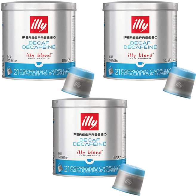 일리 디카프 디카페인 캡슐커피, 6.7g, 21개입, 3개
