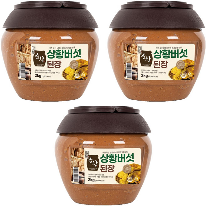 더해담 순창 상황버섯 된장, 2kg, 3개
