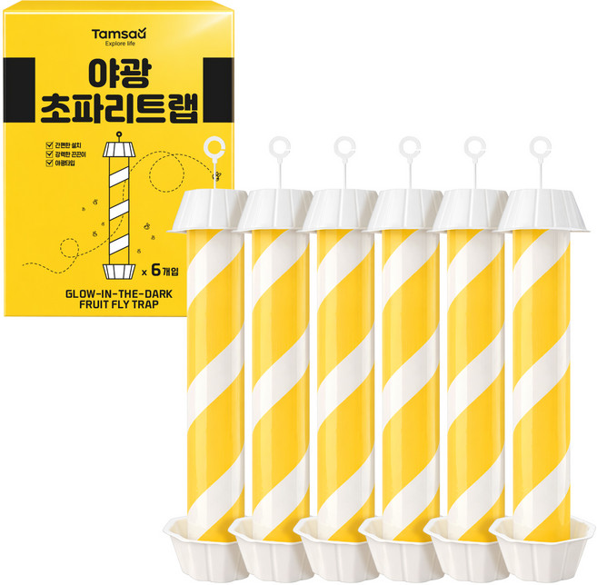 탐사 유인제 포함 형광 초파리 트랩 6개입, 432g, 1개