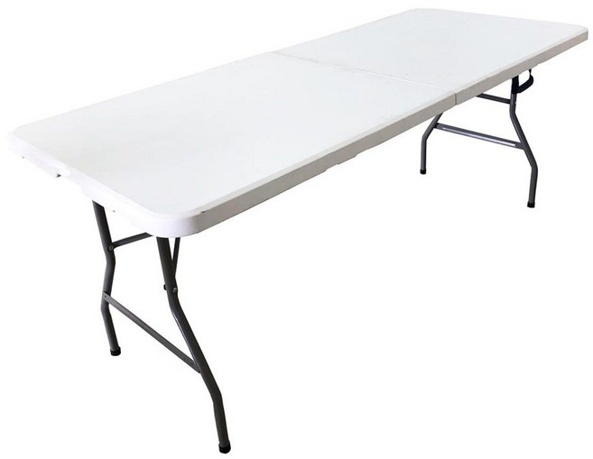 AMOS 亞摩斯 手提折疊式戶外露營餐桌 DCN012WH 180 x 76cm, 白色