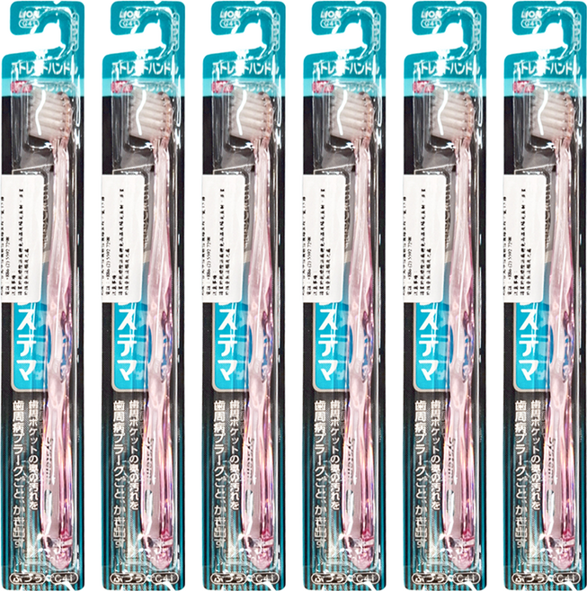 LION 獅王 Systema 細潔 小頭牙刷 極細普通毛, 1入, 6支