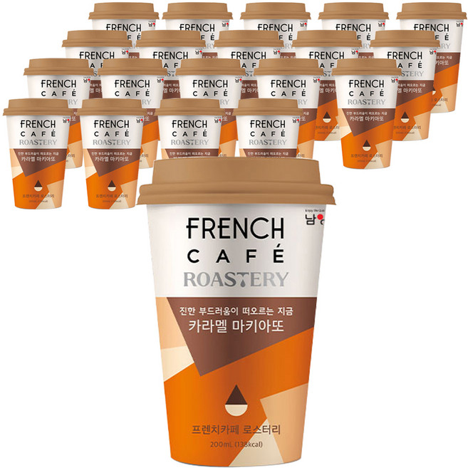 프렌치카페 로스터리 카라멜 마키아또, 200ml, 20개
