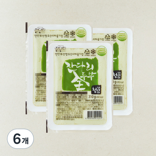 잔다리 전두부 청서리태, 310g, 6개